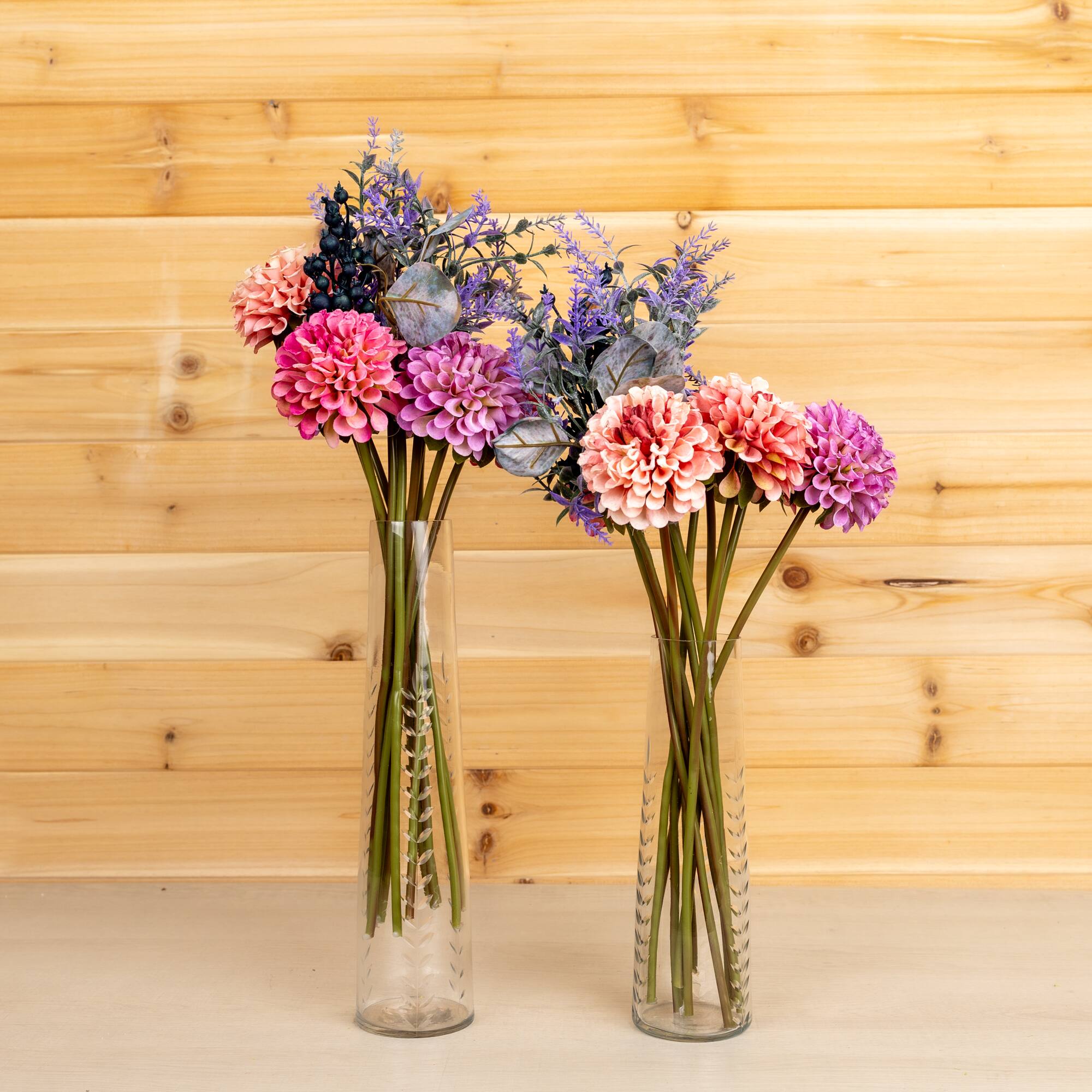 18.25" Mixed Zinnia Floral Bouquets, 2ct.